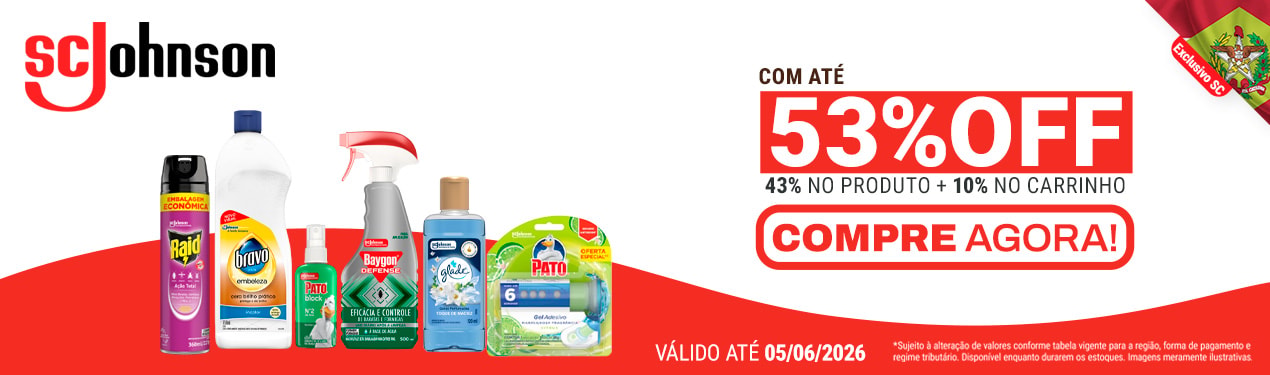 Linha SC Johnson com 53% OFF*