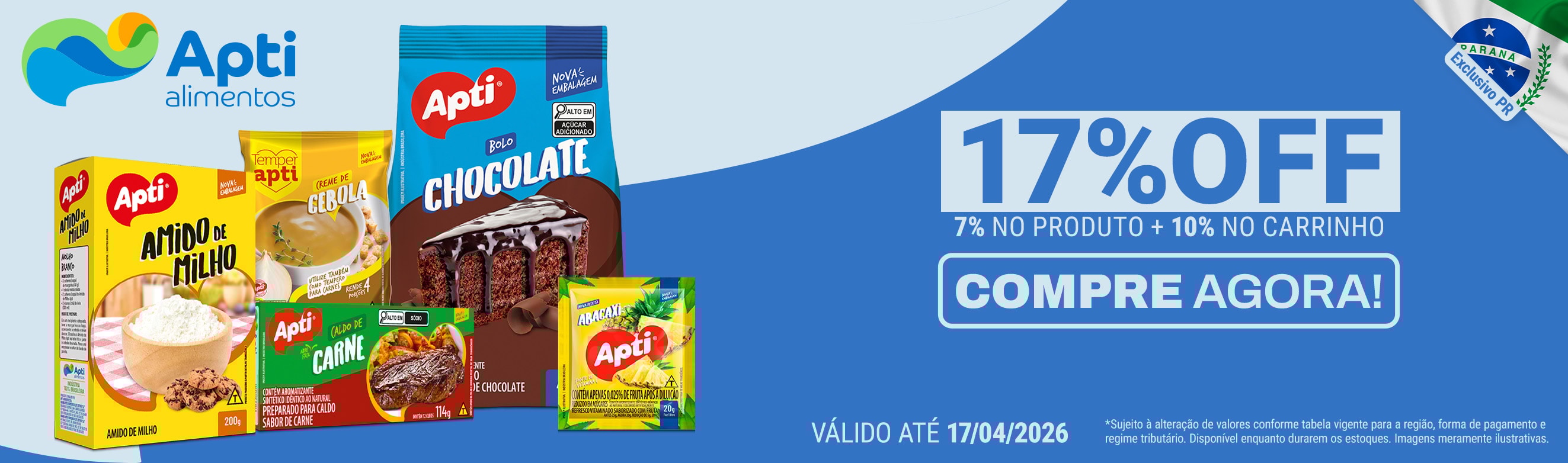 Apti em até 17%OFF*