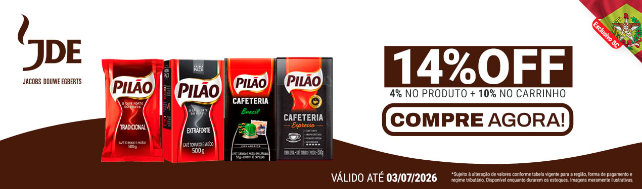 Linha JDE com 14% OFF*
