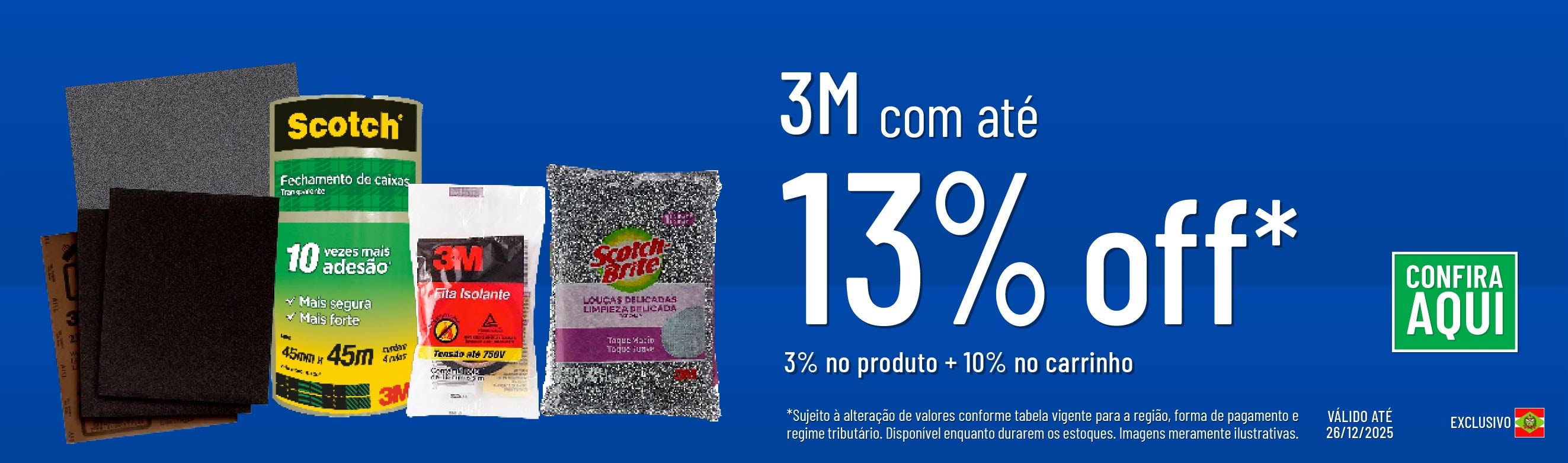Linha 3M com 13% OFF*