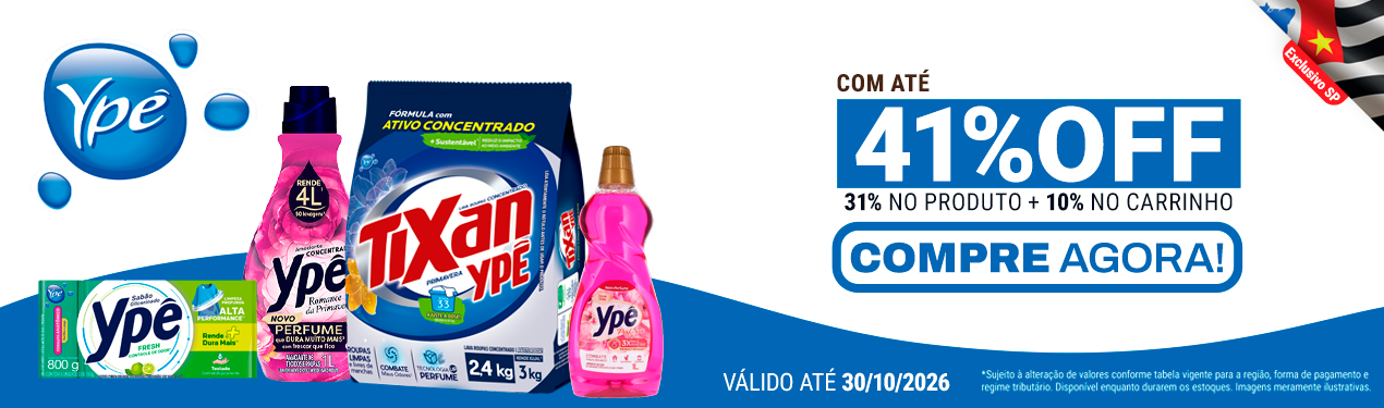 Linha YPÊ com 41% OFF*