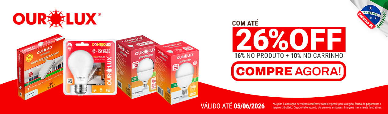 Linha Ourolux com 26% OFF*