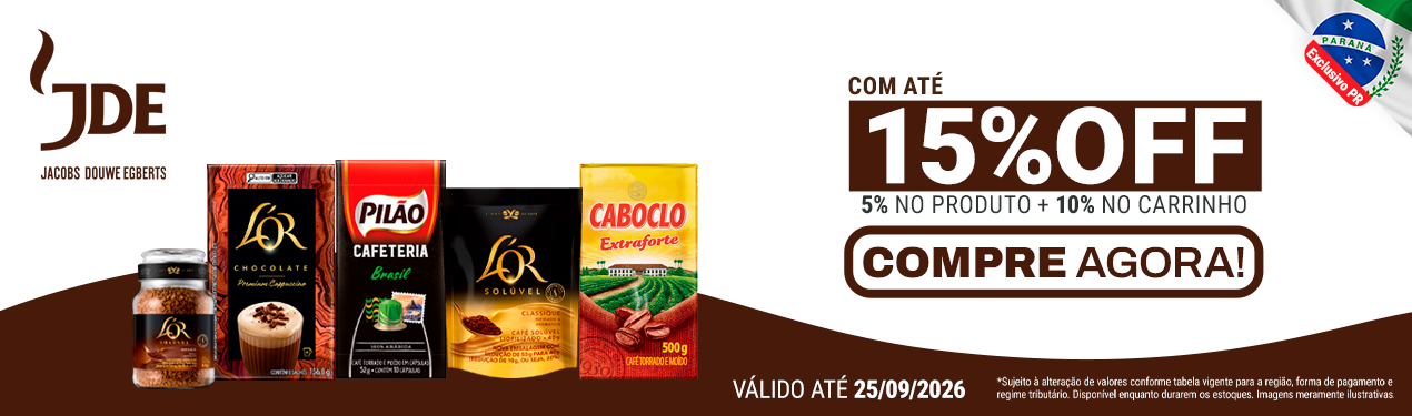 Linha JDE com 15% OFF*