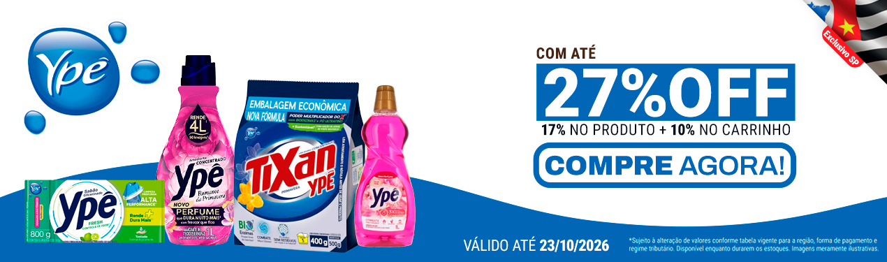 Linha YPÊ com 27% OFF*