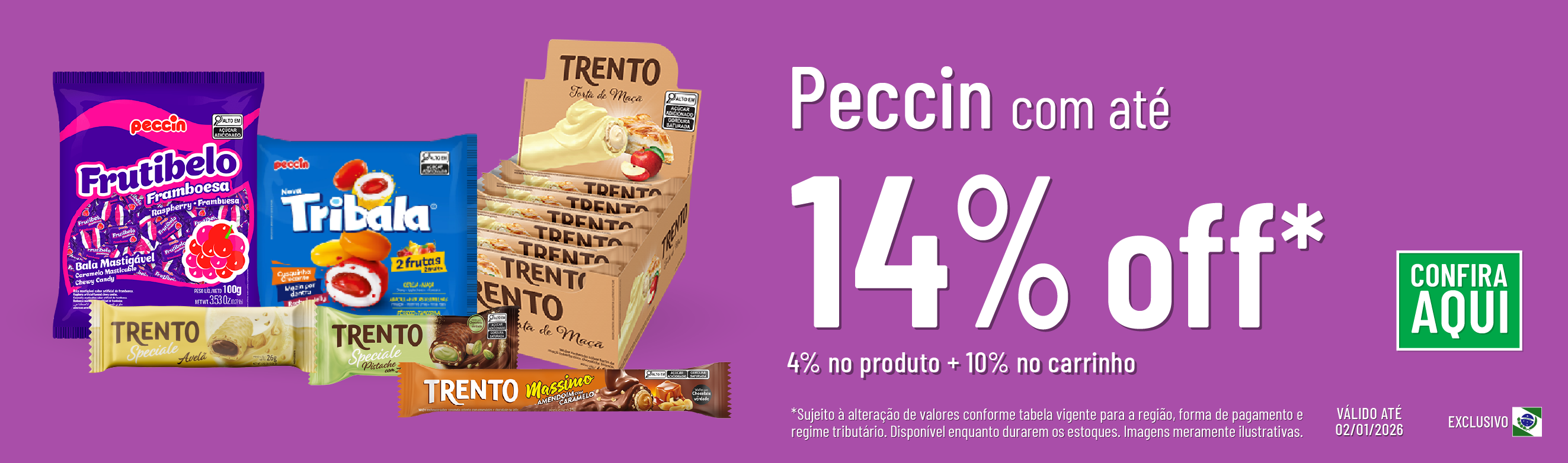 Linha Peccin com até 14% OFF*