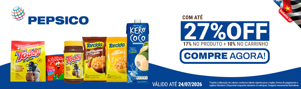 Linha Pepsico com 27% OFF*