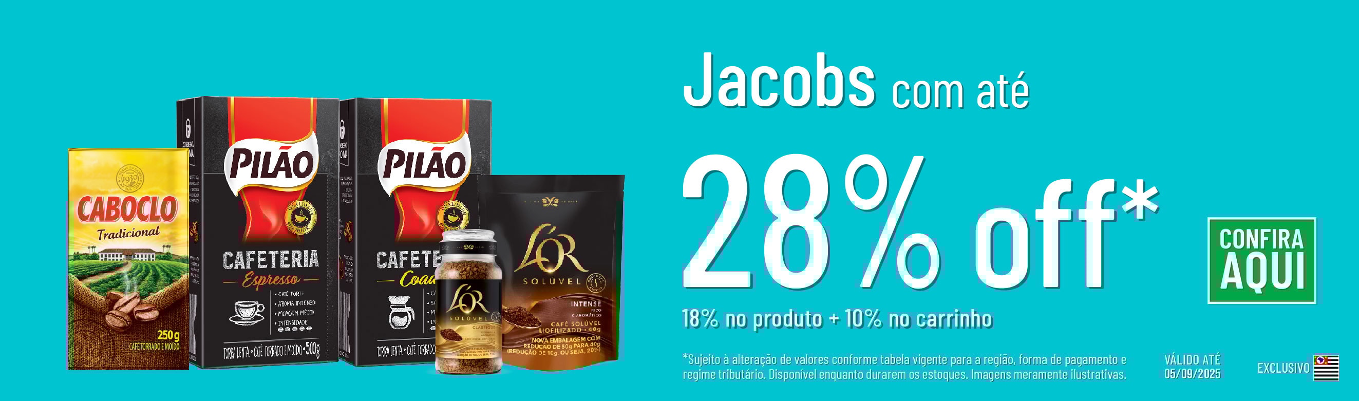 Linha Jacobs com 28% OFF*