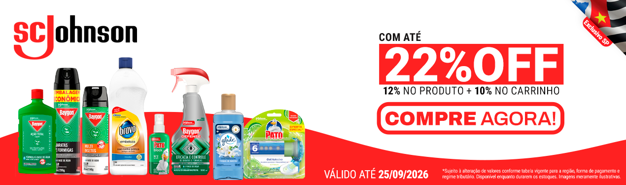 Linha SC Johnson com 22% OFF*