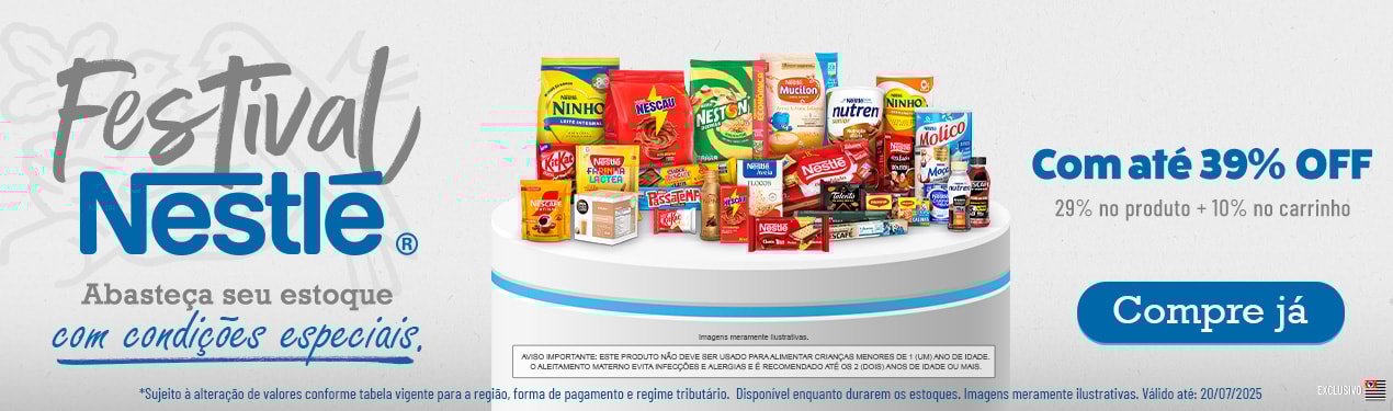 Linha Nestle com 39% OFF*