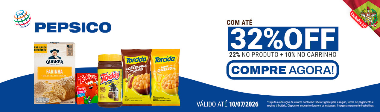 Linha Pepsico com 32% OFF*