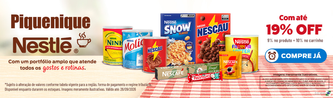Linha Nestle com 19% OFF*