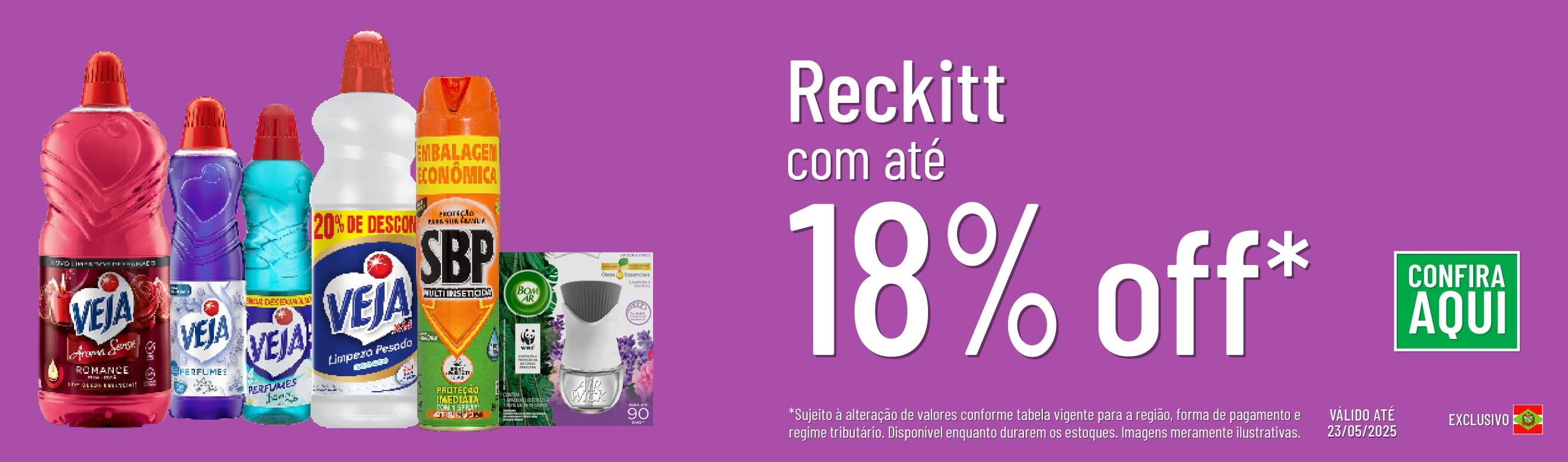 Linha Reckitt com 18% OFF*