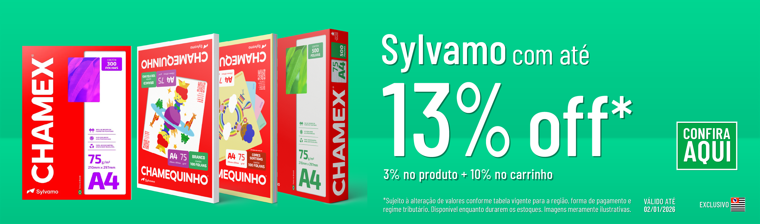 Linha Sylvamo com 13% OFF*