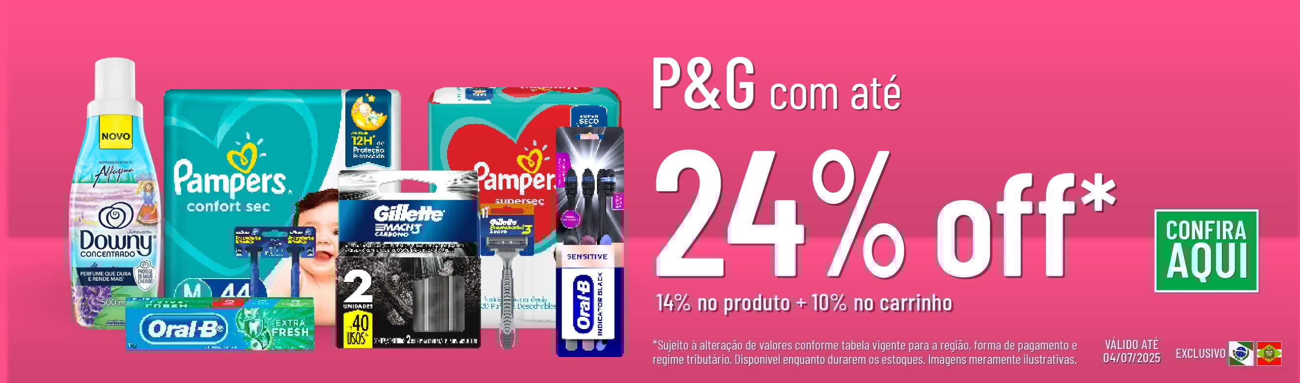 Linha P&G com até 24% OFF*