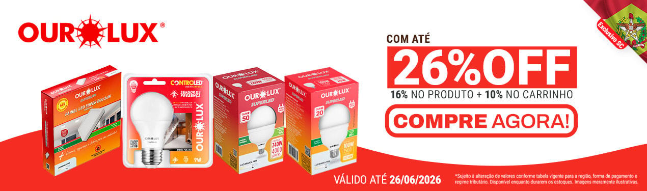Linha Ourolux com 26% OFF*