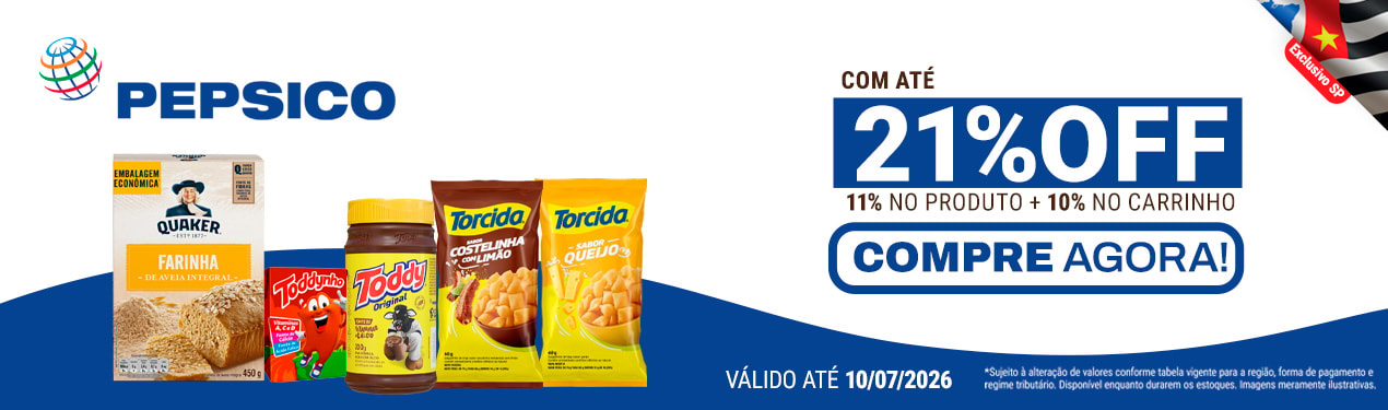 Linha Pepsico com 21% OFF*
