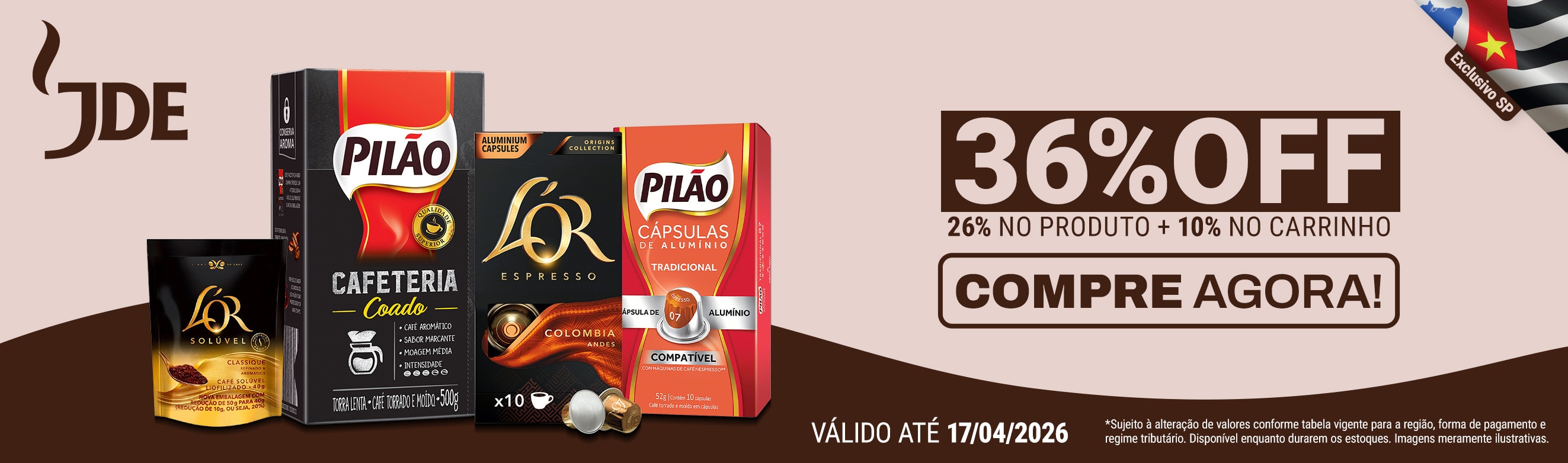 Linha JDE em até 36%OFF*