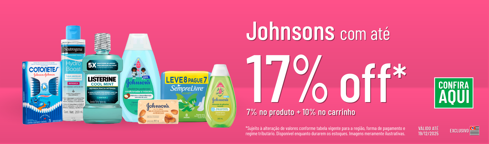 Linha Johnsons com 24% OFF*