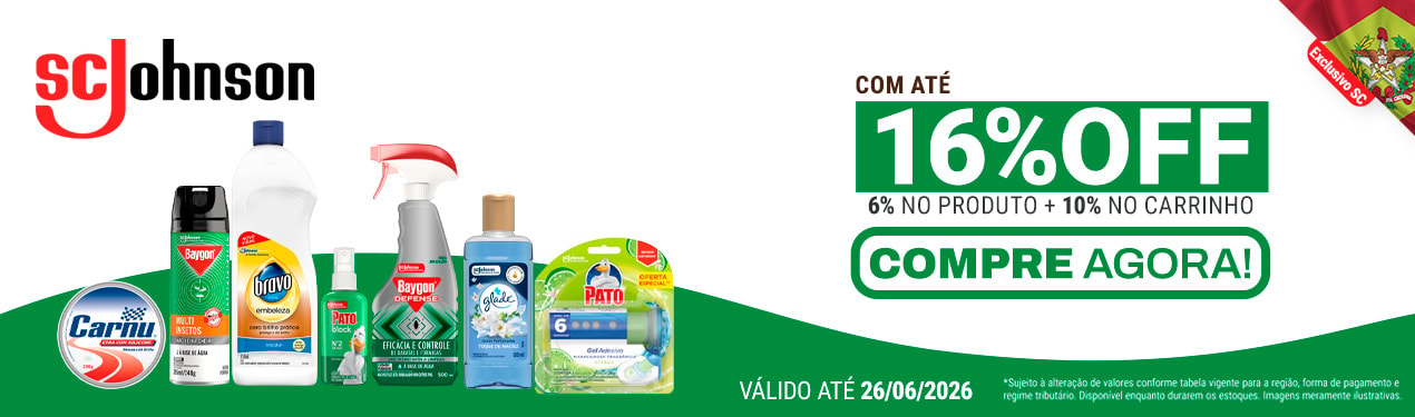 Linha SC Johnson com 16% OFF*