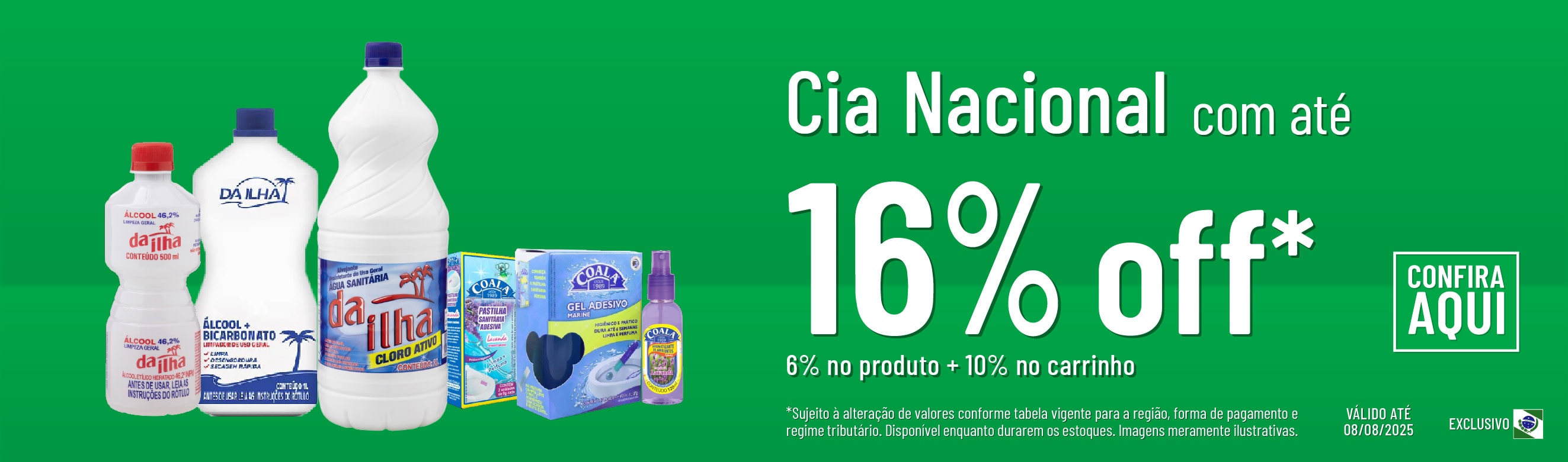 Linha Cia nacional com 16% OFF*