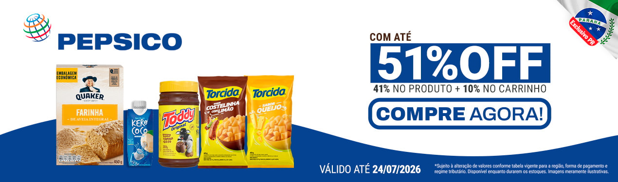 Linha Pepsico com 51% OFF*
