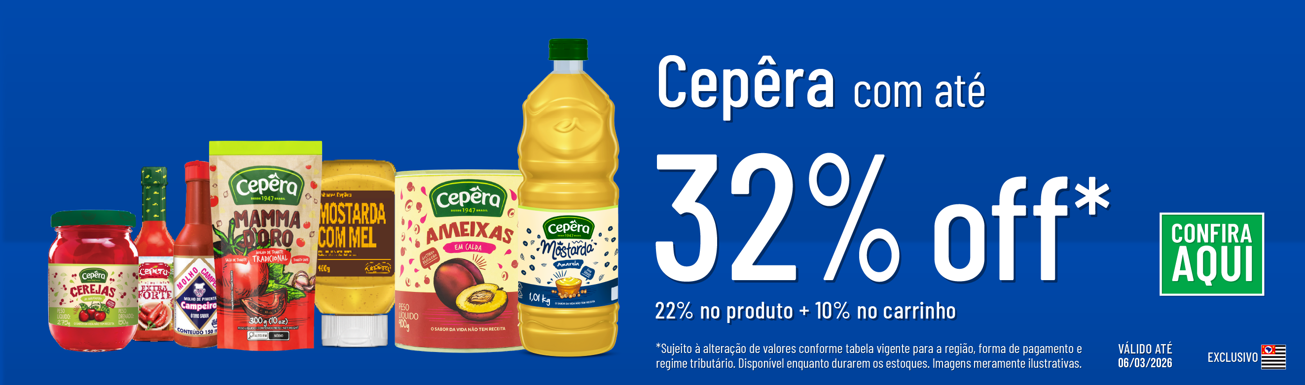 Linha Cepêra com 232% OFF*