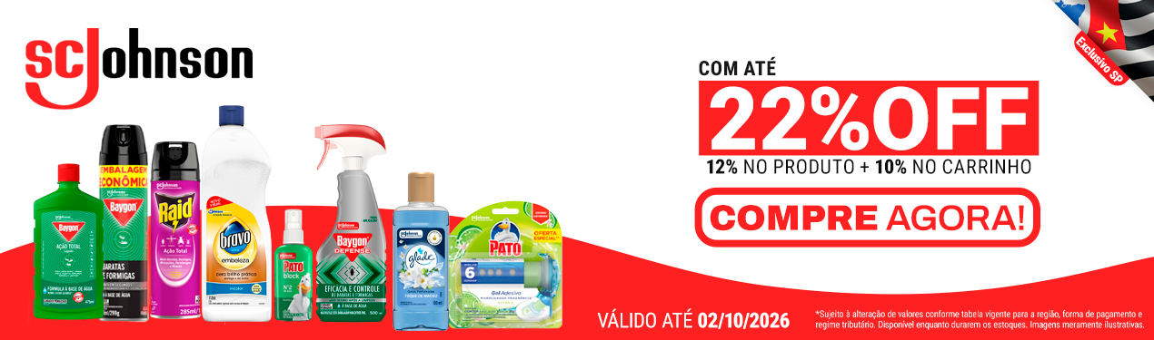 Linha SC Johnson com 22% OFF*