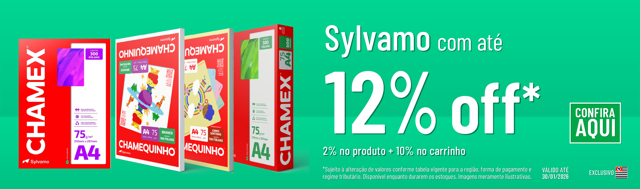 Linha Sylvamo com 12% OFF*