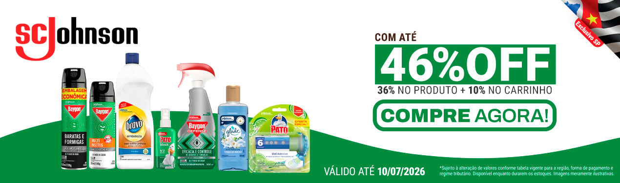 Linha SC Johnson com 46% OFF*