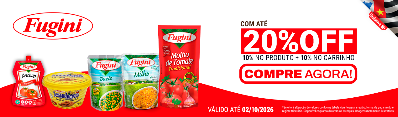 Linha Fugini com 20% OFF*