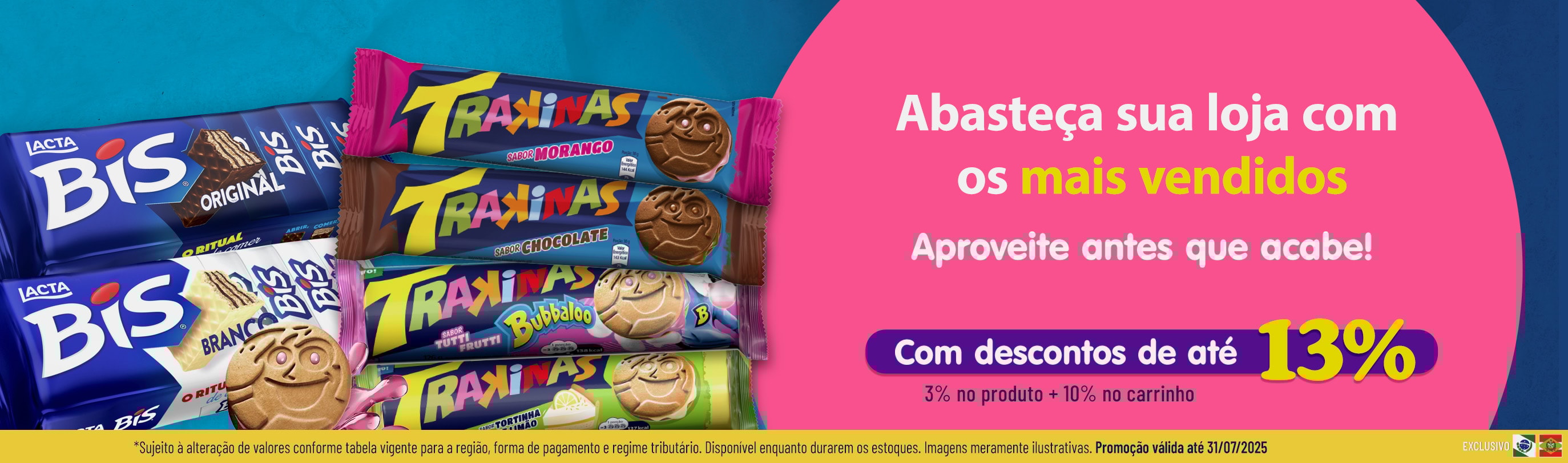 Linha Mondelez com 13% OFF*