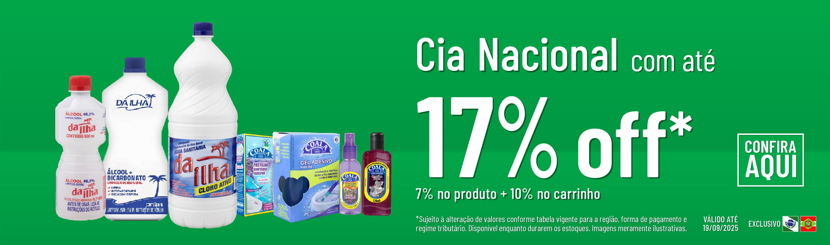 Linha Cia nacional com 17% OFF*