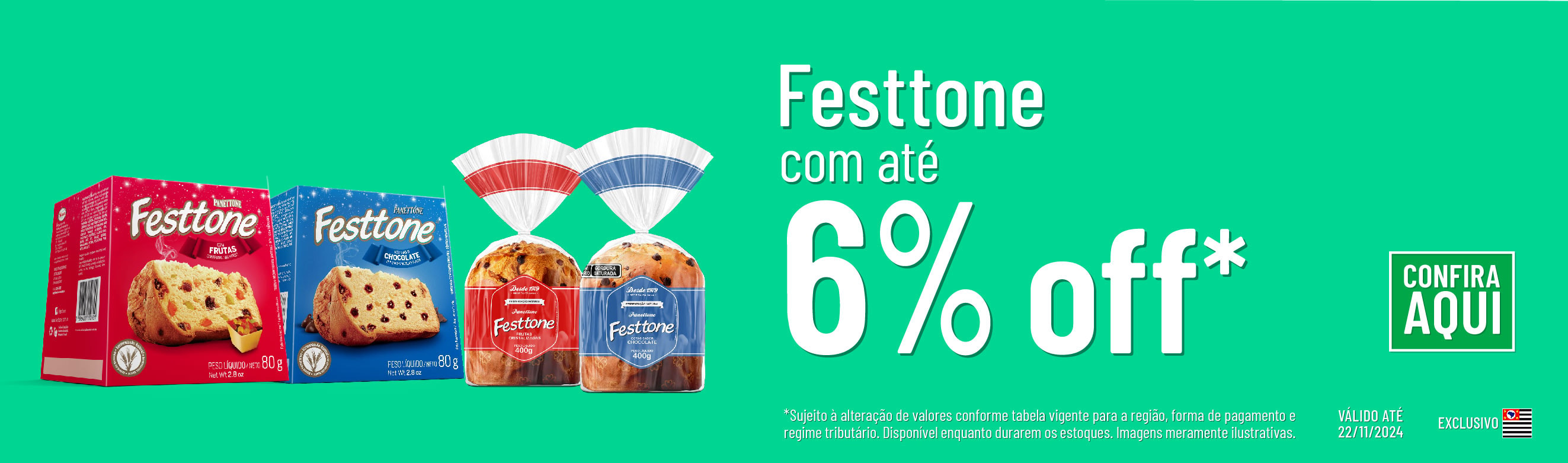 Linha Festone com 6% OFF*