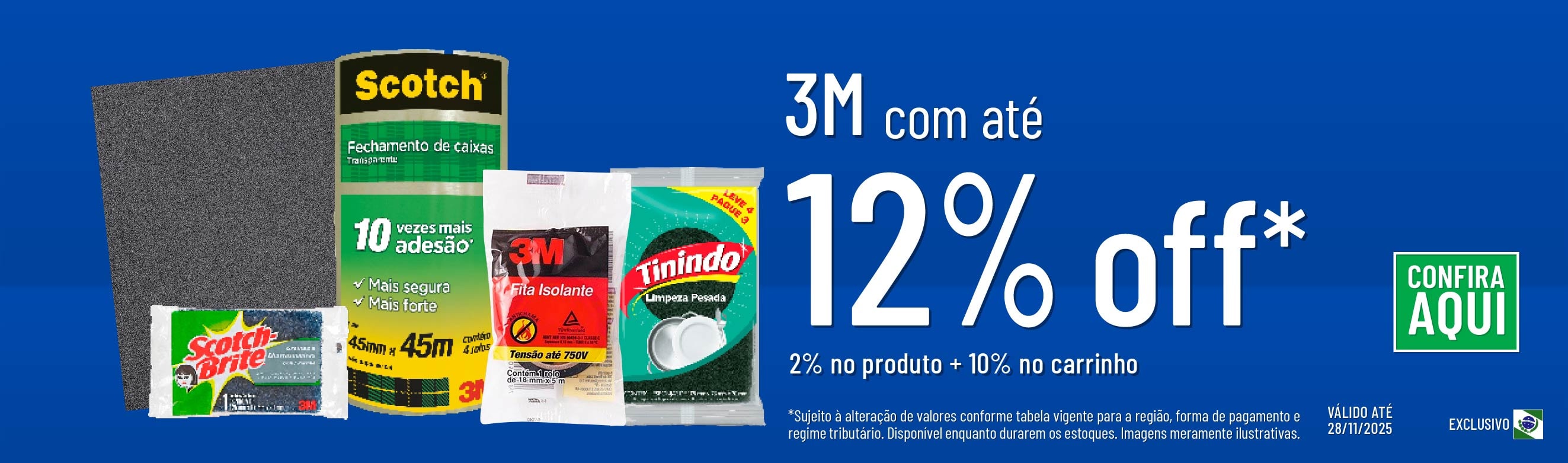Linha 3M com 12% OFF*