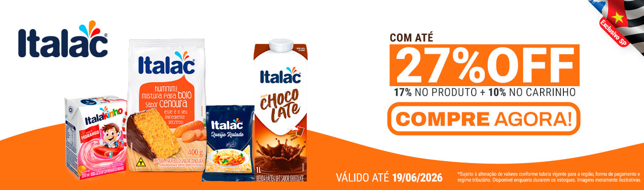 Linha Italac com até 27%OFF*
