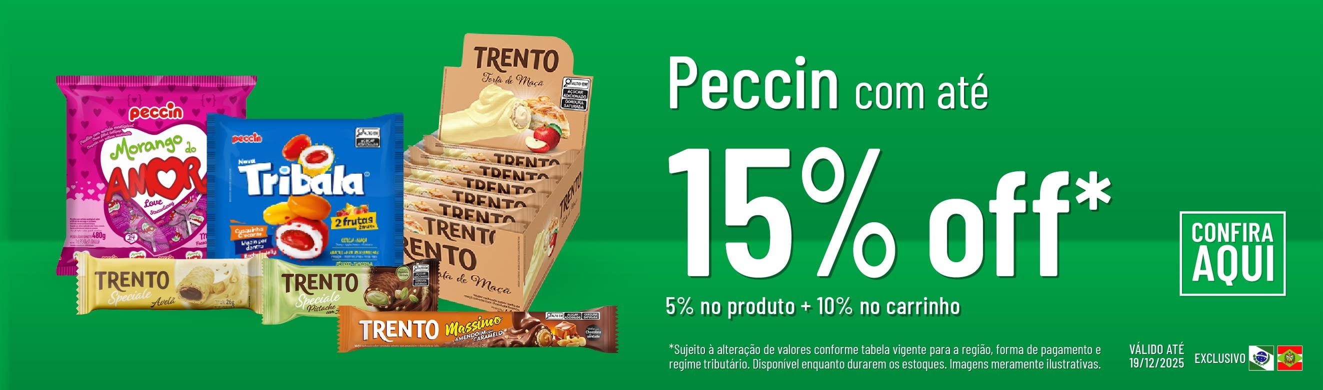 Linha Peccin com até 15% OFF*