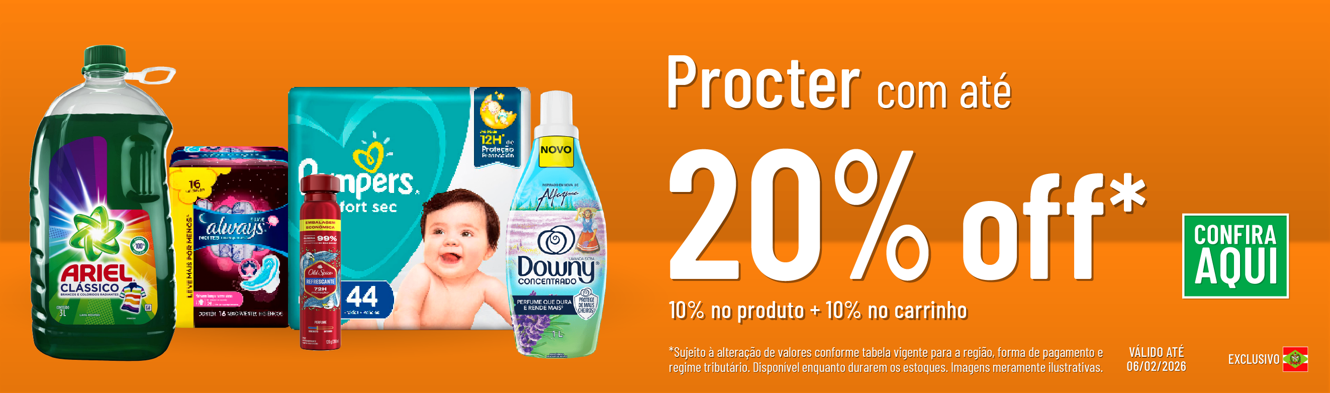 Linha Procter com 20% OFF*