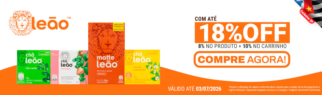 Linha Leão com 18% OFF*