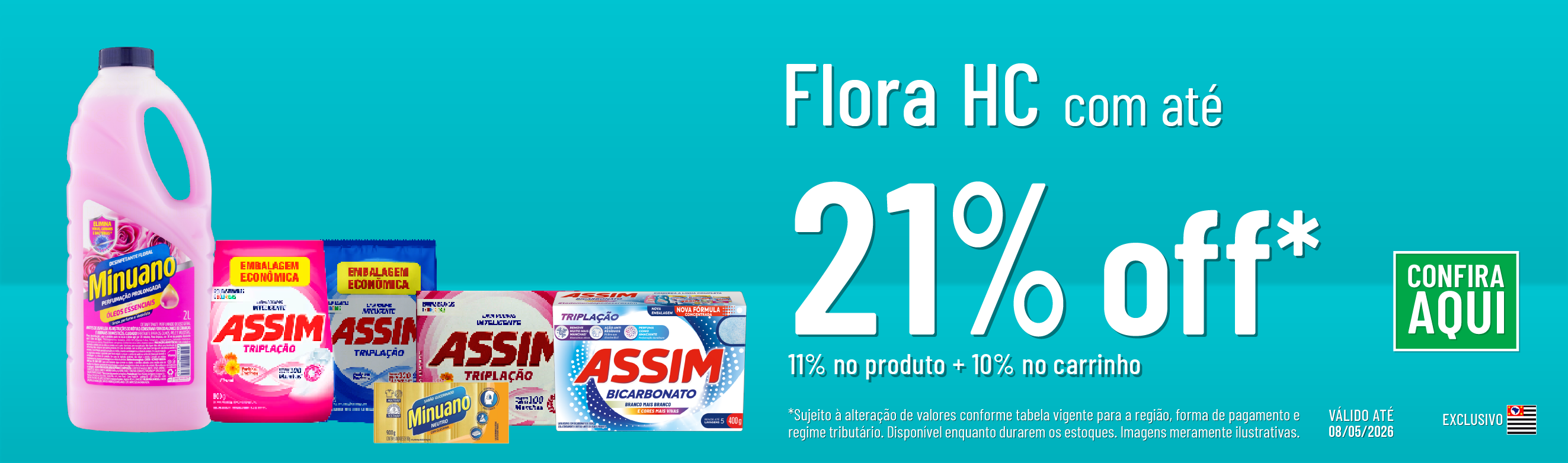 Linha Flora com 21% OFF*
