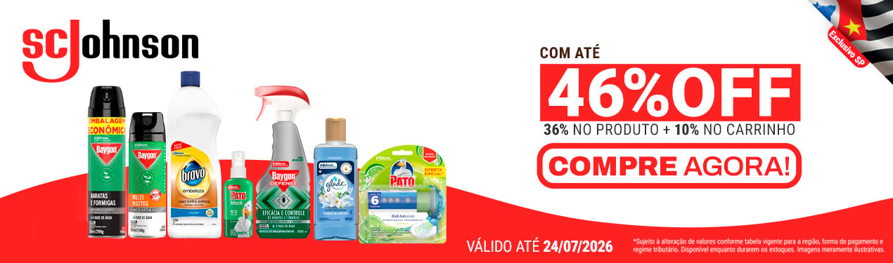 Linha SC Johnson com 46% OFF*