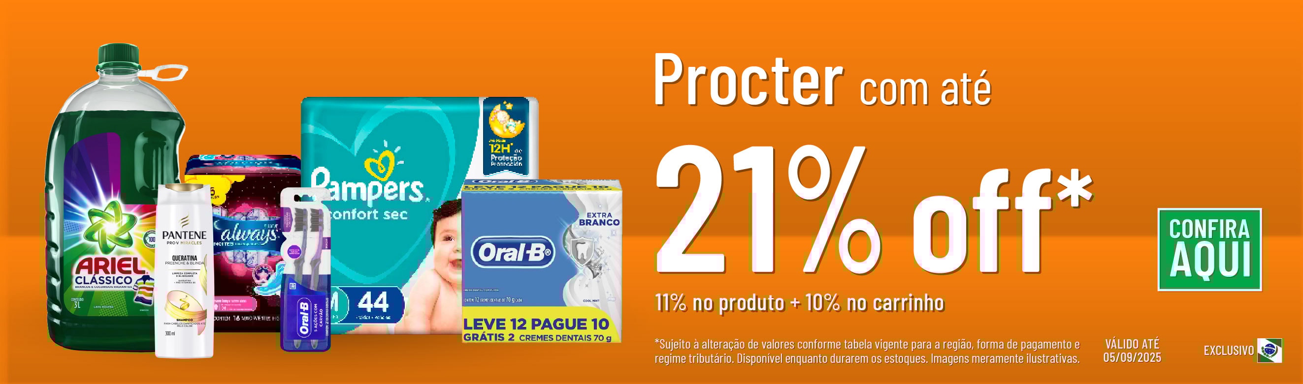 Linha Procter com 21% OFF*