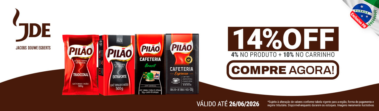 Linha JDE com 14% OFF*
