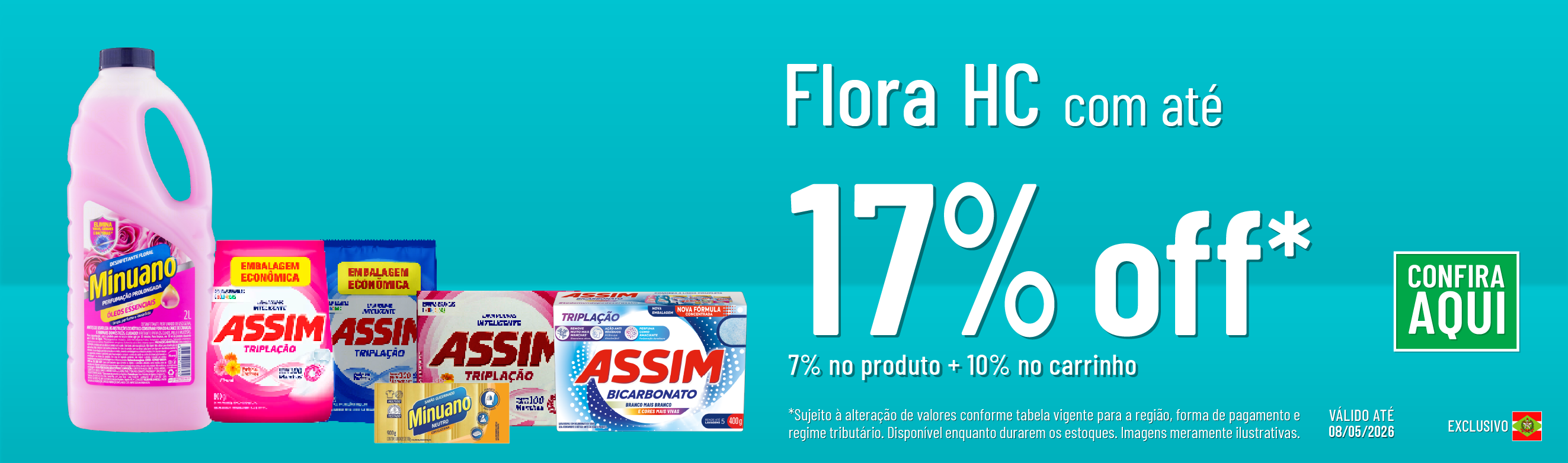 Linha Flora com 17% OFF*