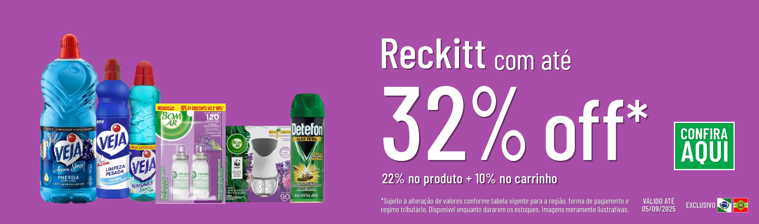 Linha Reckitt com 32% OFF*
