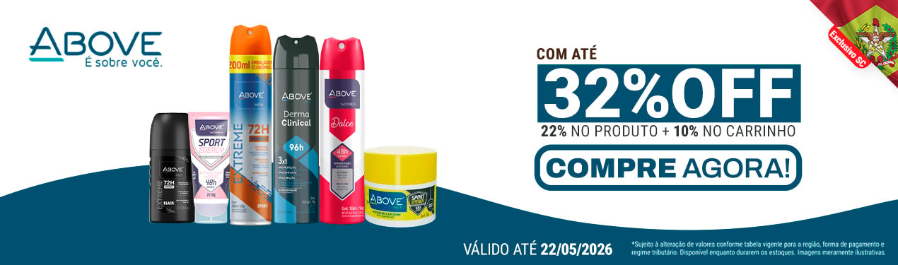 Linha Above com 32% OFF*