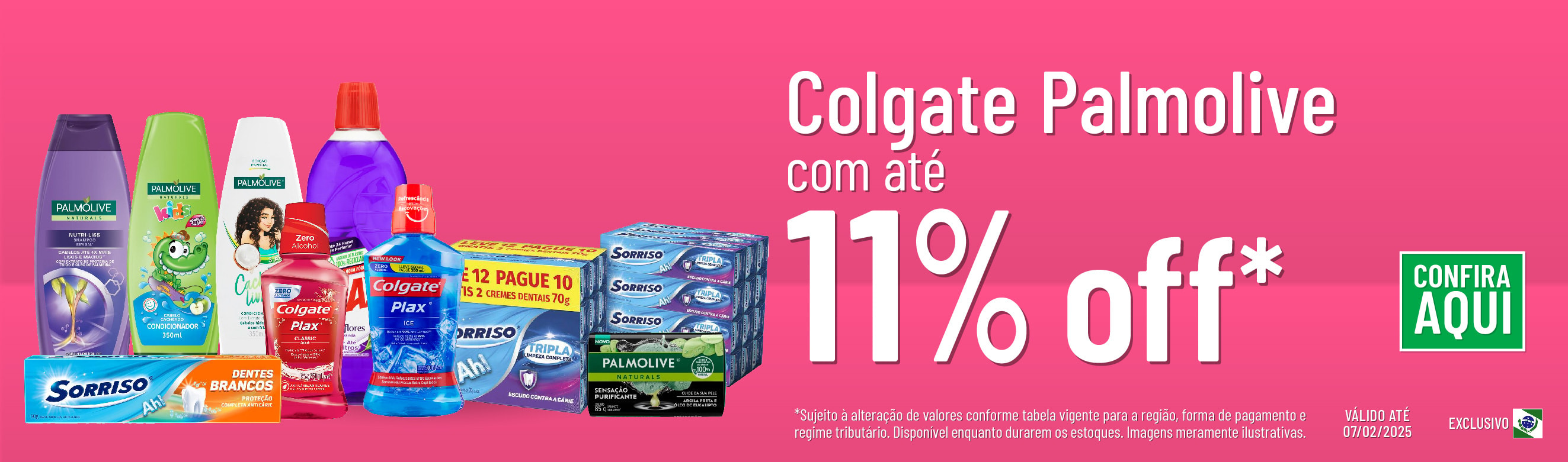 Linha Colgate com 11% OFF*