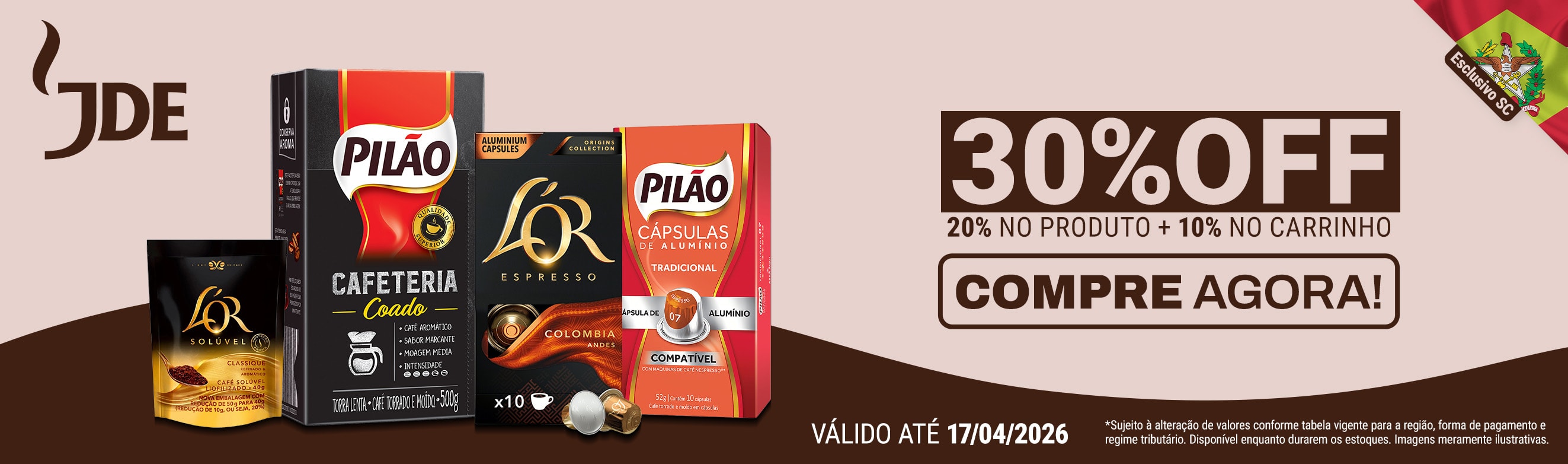 Linha JDE em até 30%OFF*