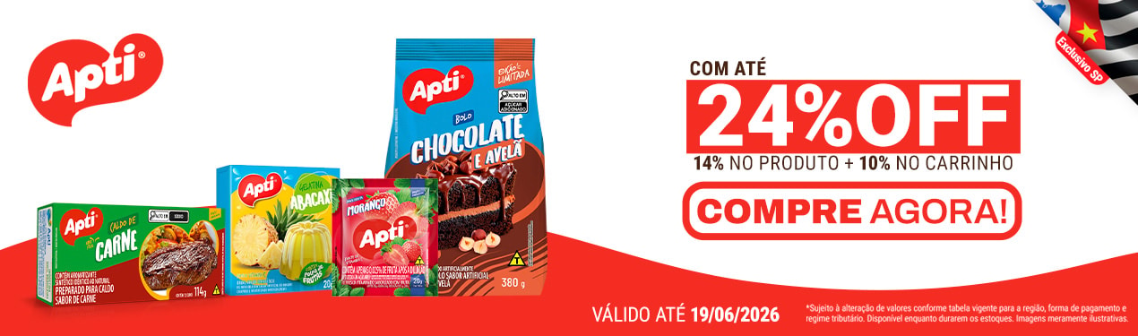 Linha Apti com 24% OFF*