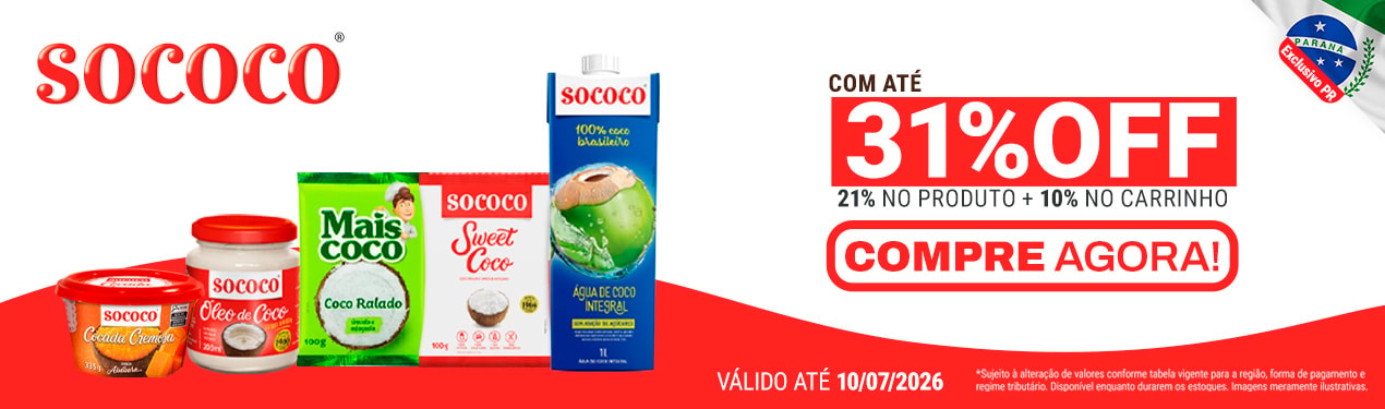 Linha Sococo com 31% OFF*