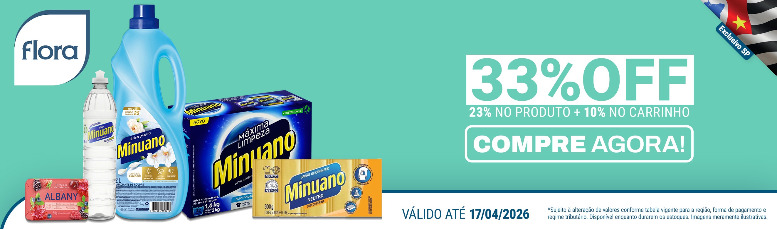 Linha Flora em até 33%OFF*